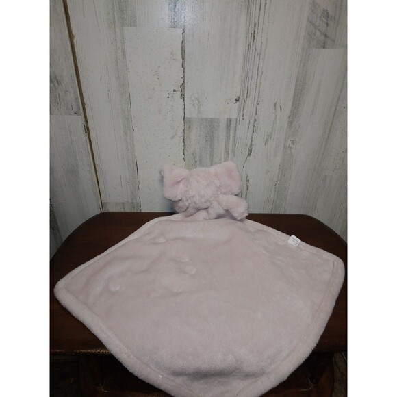 Pink Elephant Lovey Security Blanket Soft Plush Baby Soother 14 Inch Soft Eyes - Picture 4 of 7